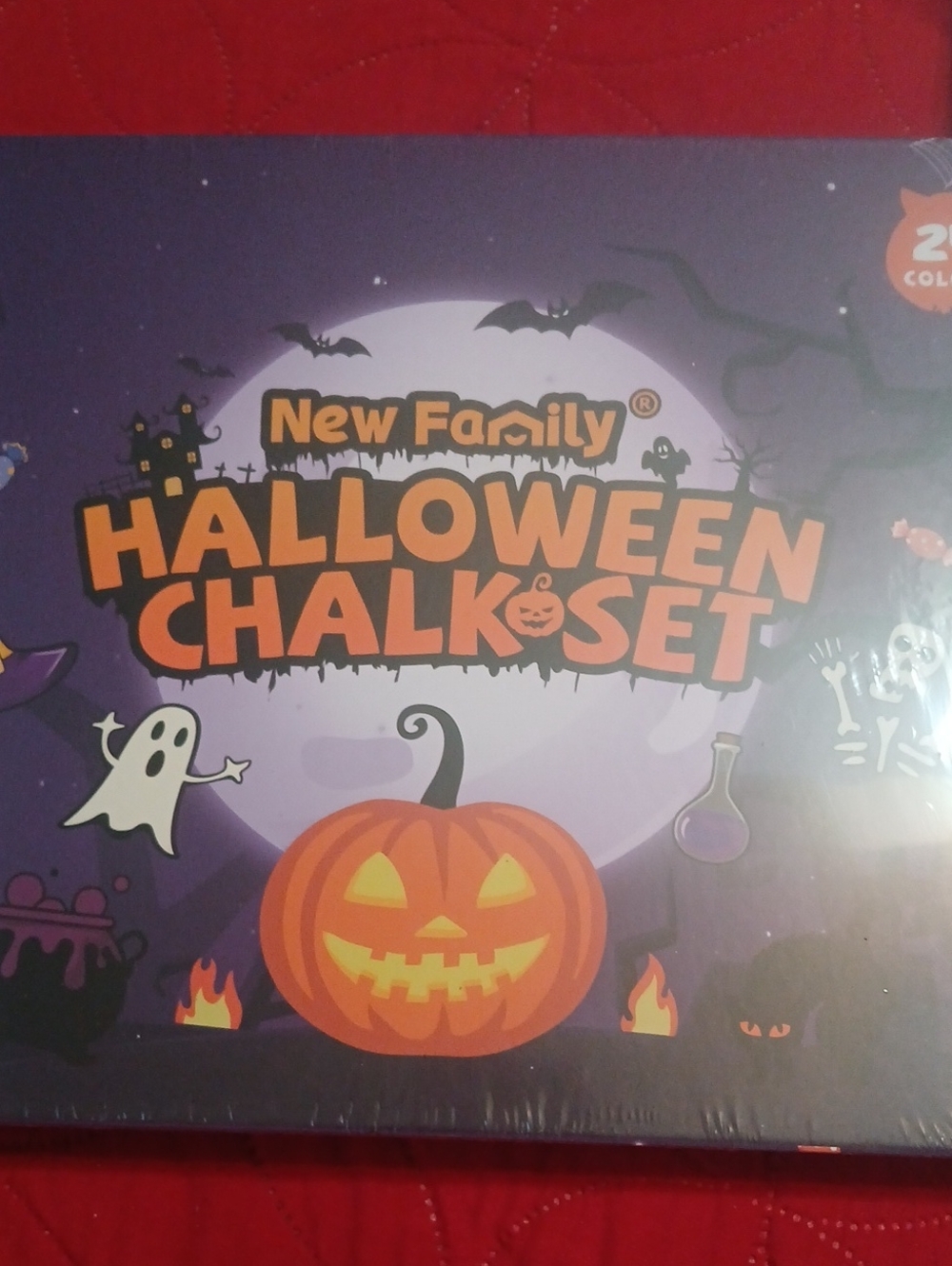 Halloween Chalk Set - Purple Orange Pumpkin Design
